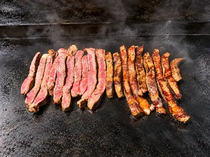 Hibachi catering menu platter prepared for a private event